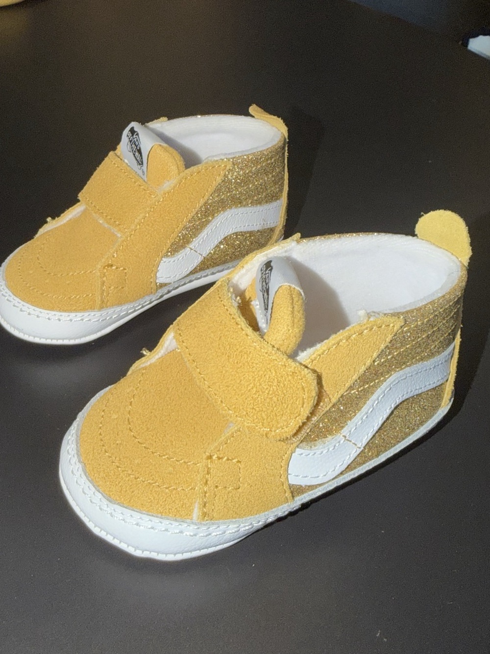 Vans Glitter Sk8-Hi Crib Shoes Glitter Sneakers Baby US 4